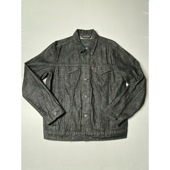 Levi's Other - Vintage Y2K Levi's 72334 Black Denim Trucker Jacket Men's Large Red Tab